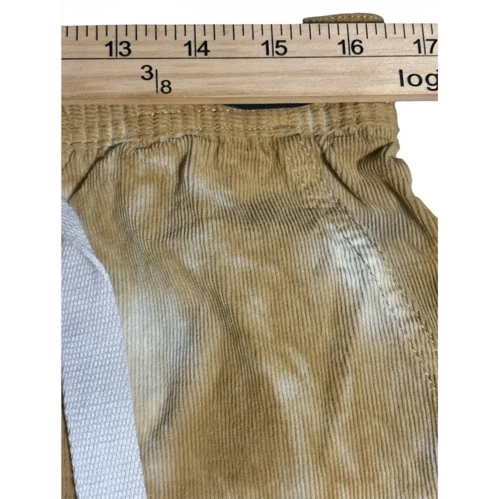 RVCA Men's Tie Dye Civic Bleached Corduroy Shorts Belt Size Medium 17